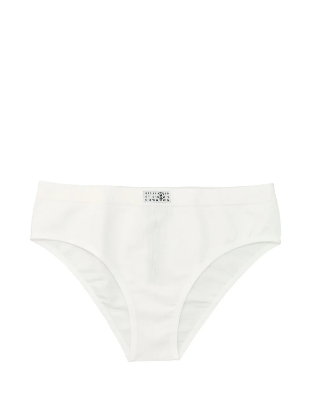 MM6 Maison Margiela logo-patch brief - Bianco