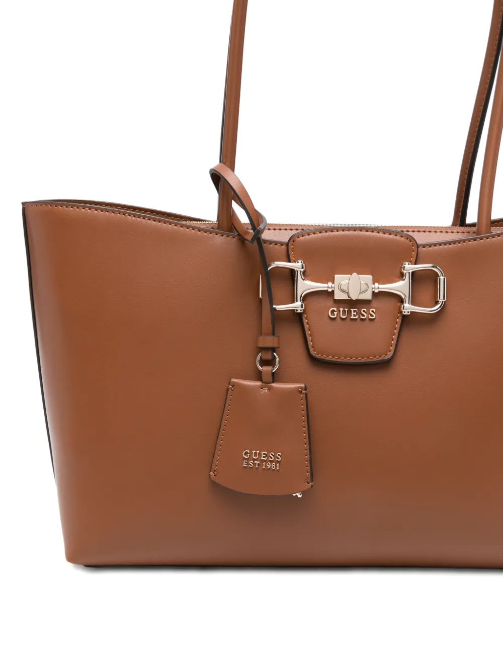 GUESS USA Shopper met metalen hardware Bruin