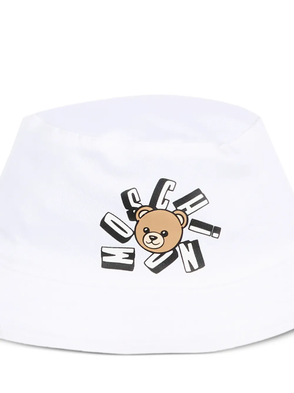 Moschino Kids Vissershoed met teddyprint Wit