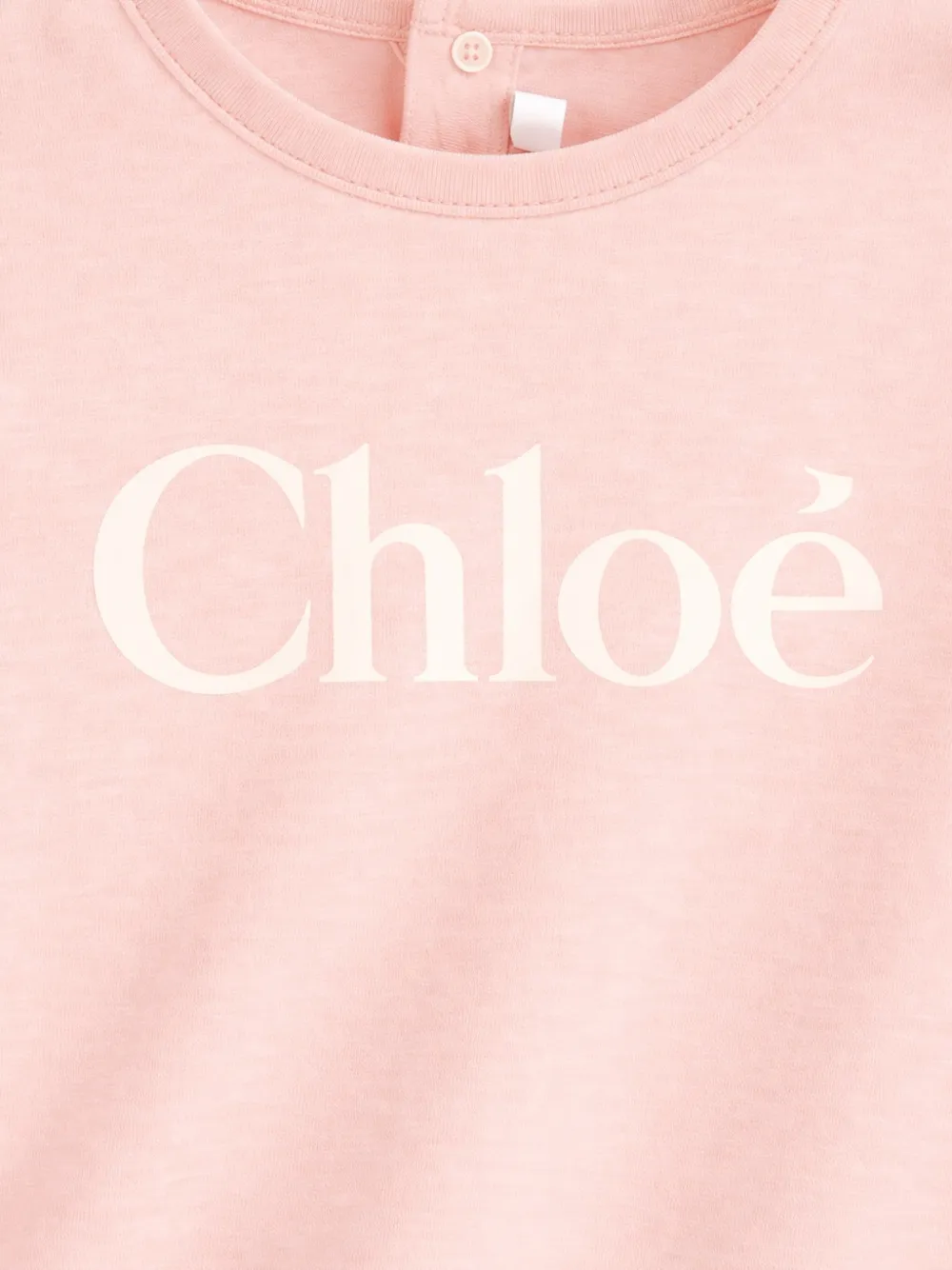  Chloé Camiseta Con Logo - Rosa 