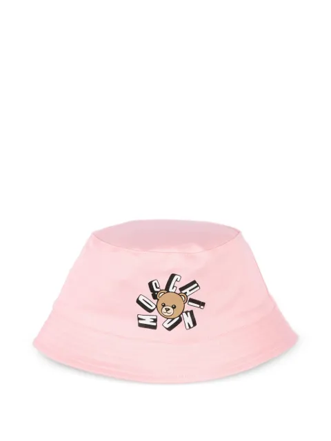 Moschino Kids gorro de pescador con motivo Teddy Bear