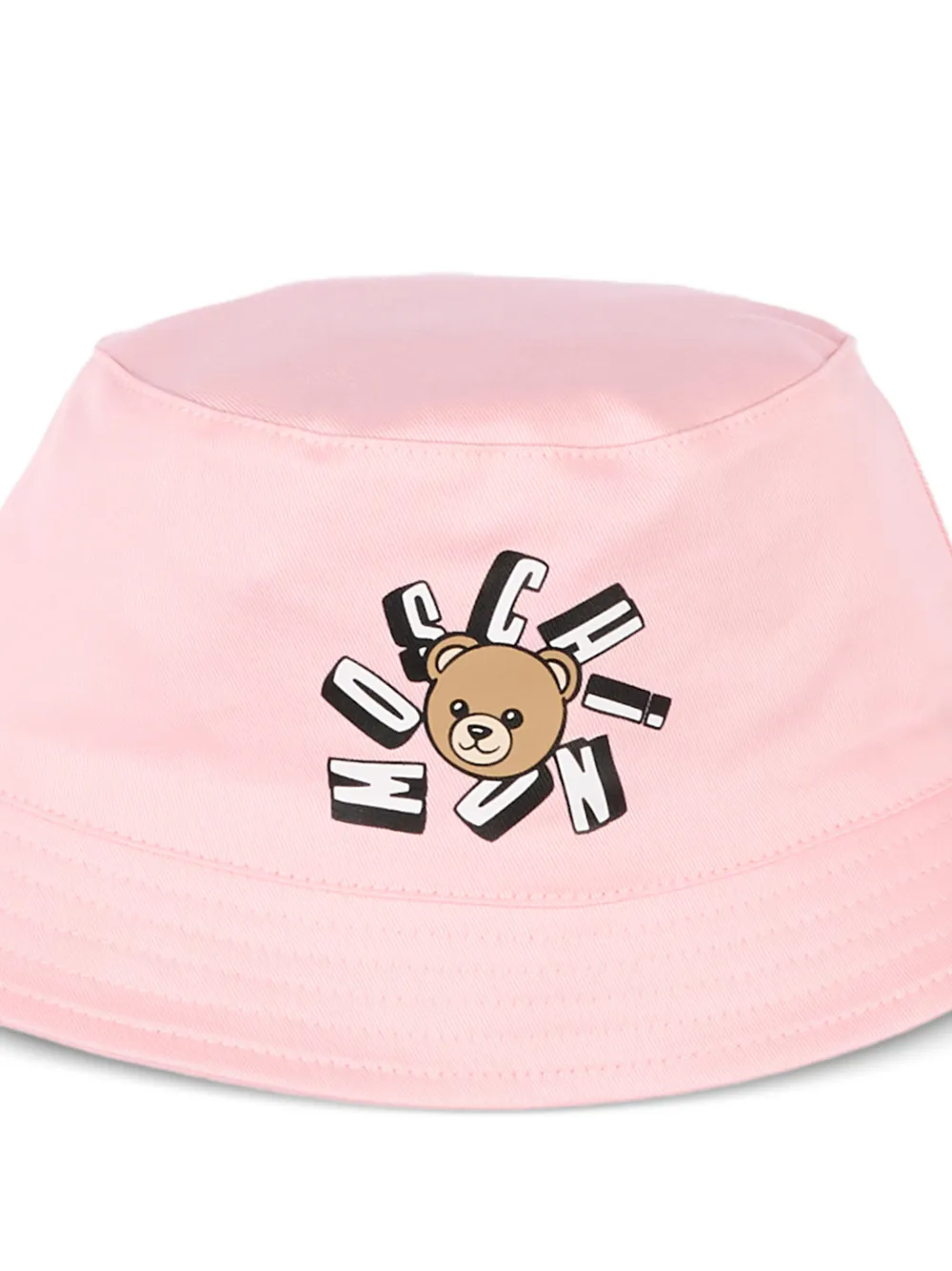 Moschino Kids Vissershoed met teddyprint Roze