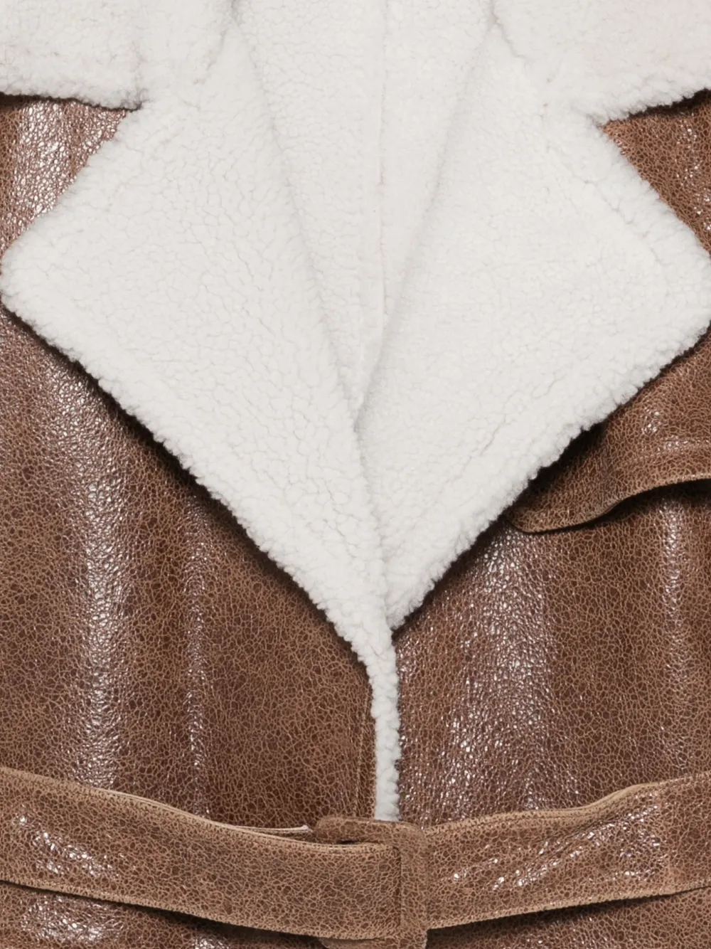  Manokhi Jessie Belt Jacket - Brown 