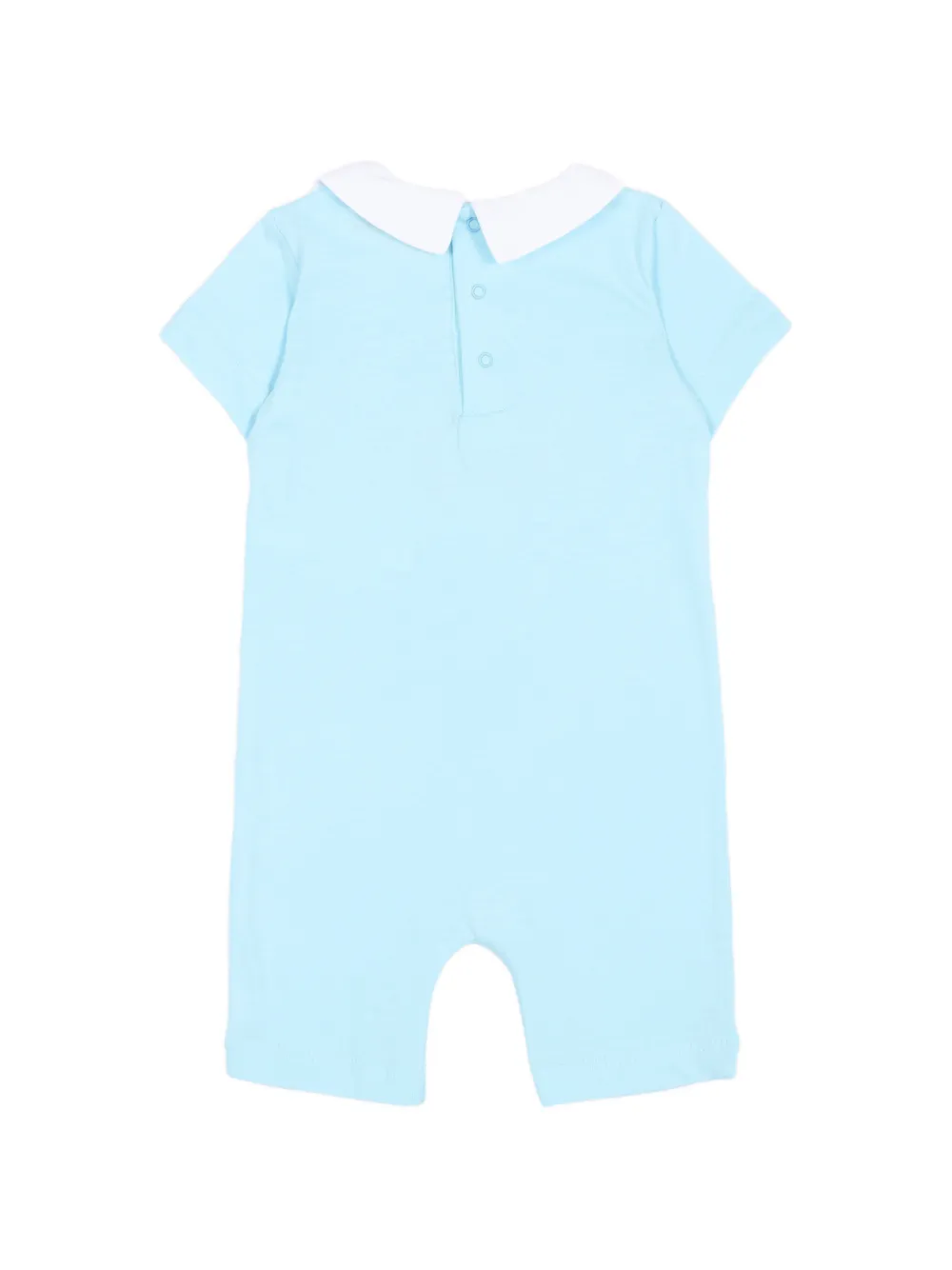 Moschino Kids Romper met teddybeerprint en kraag Blauw