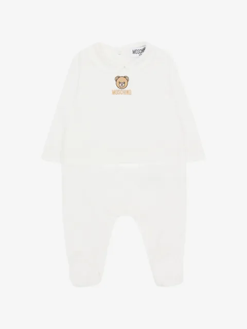 Moschino Kids embroidered-teddy pajamas