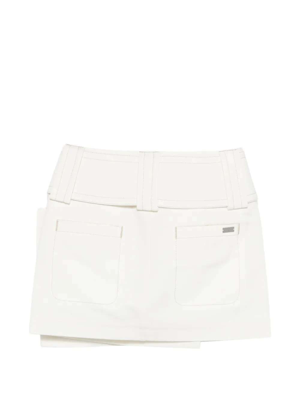  Ami Paris Pocket Mini Straight Skirt - Neutrals 