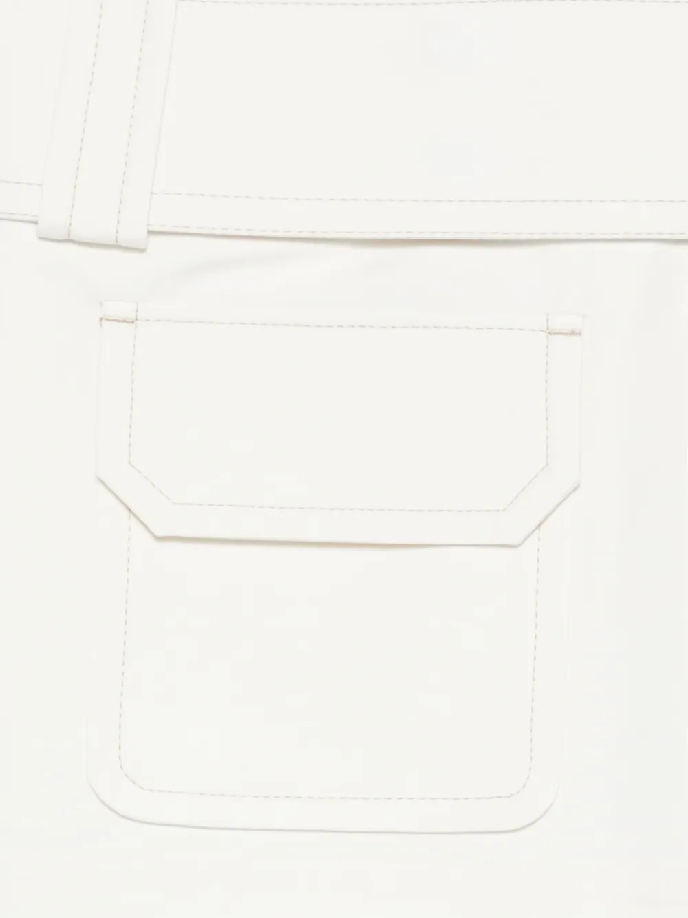  Ami Paris Pocket Mini Straight Skirt - Neutrals 