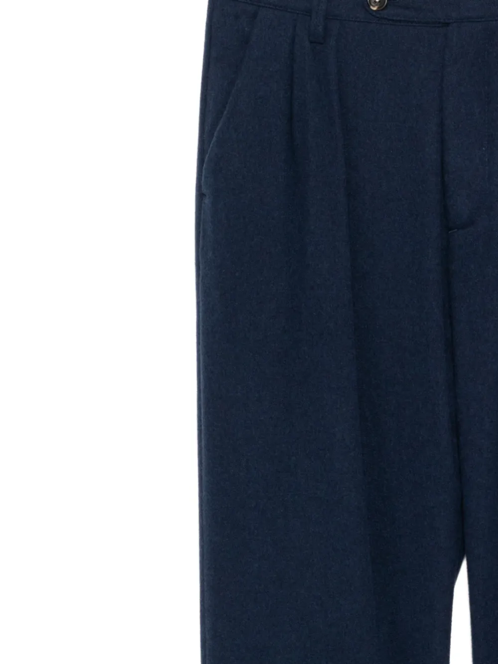  Massimo Alba Wool Pleated Trousers - Blue 