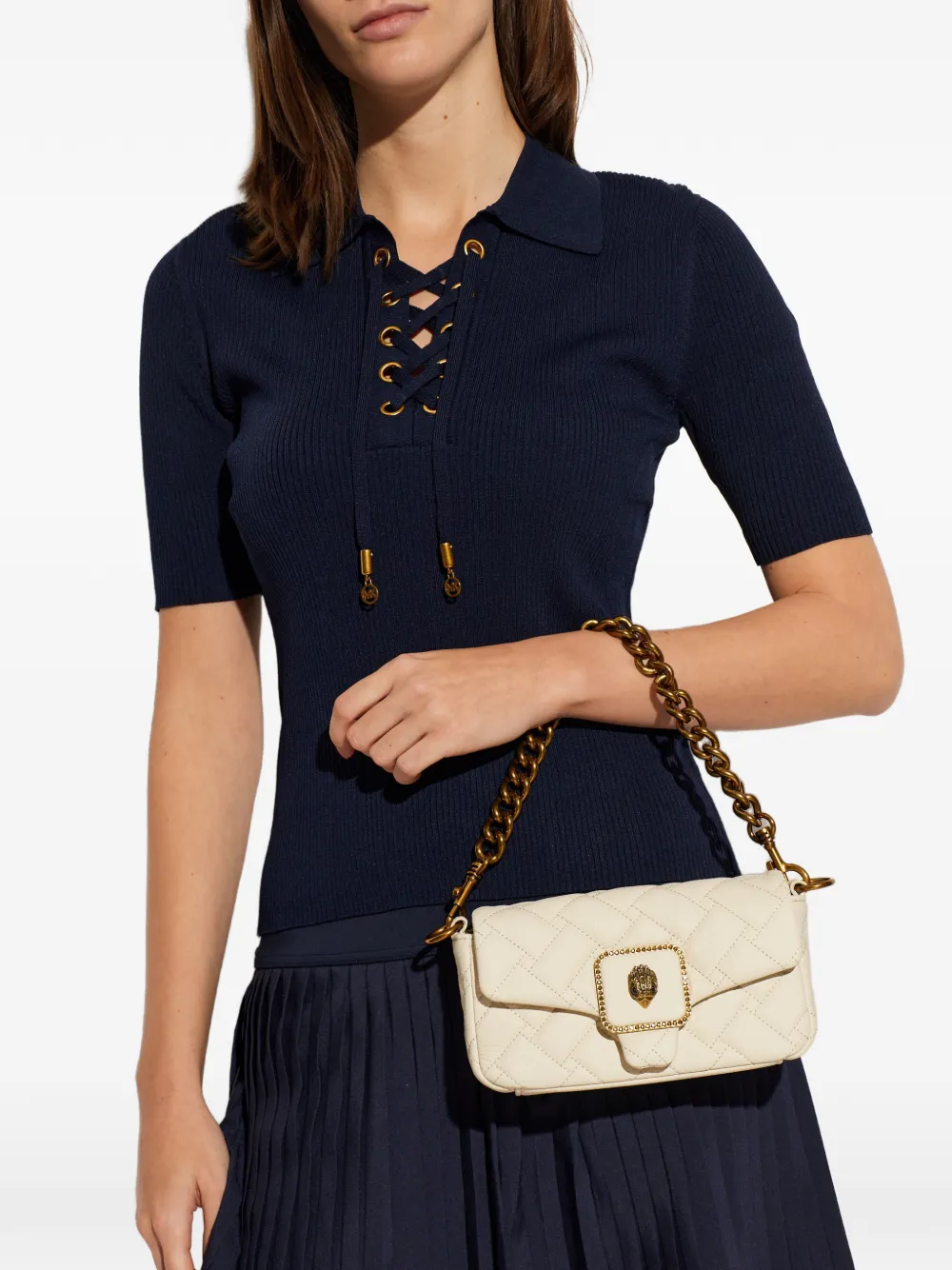  Kurt Geiger London Pimlico Quilted Chain Tote Bag - Neutrals 