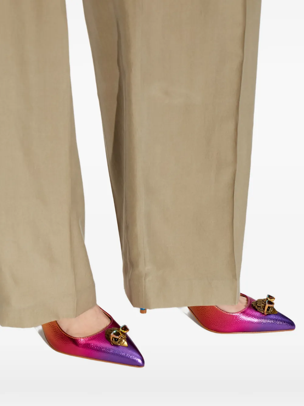 Kurt Geiger London Belgravia slingback muiltjes met vogel-verfraaiing Roze