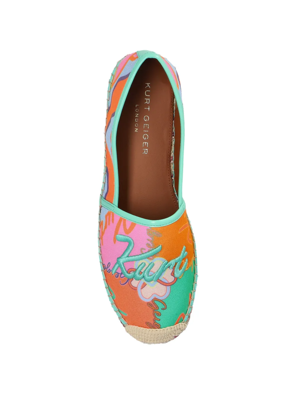 Kurt Geiger London Kurt Cleated espadrilles met print Oranje