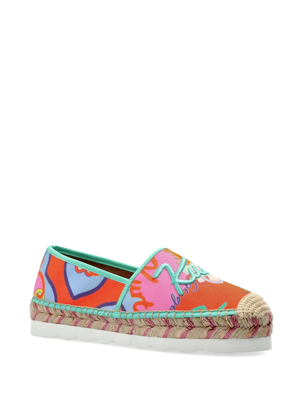 Kurt Geiger London Kurt Cleated espadrilles met print Oranje