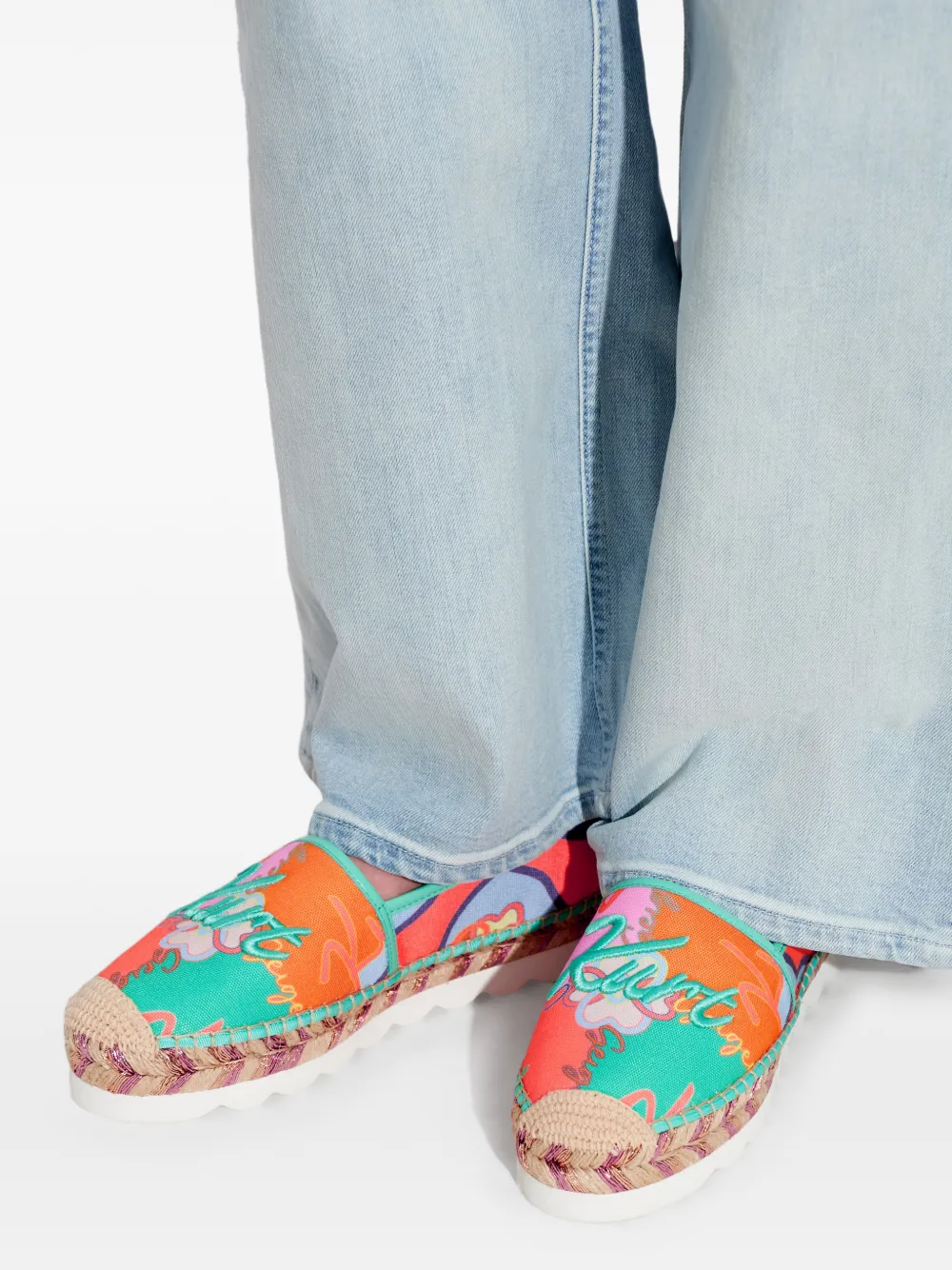 Kurt Geiger London Kurt Cleated espadrilles met print Oranje