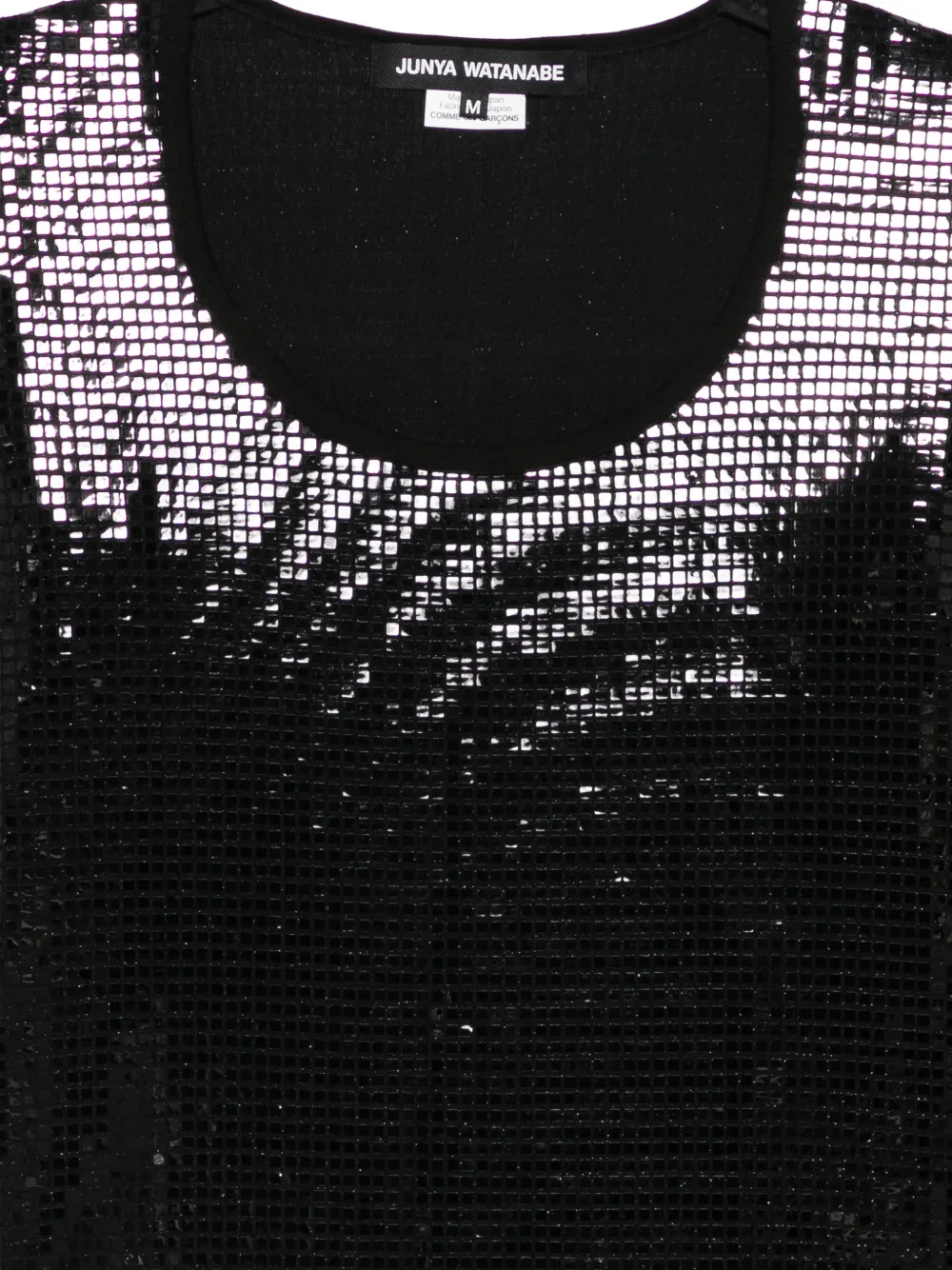 Junya Watanabe T-shirt verfraaid met pailletten Zwart
