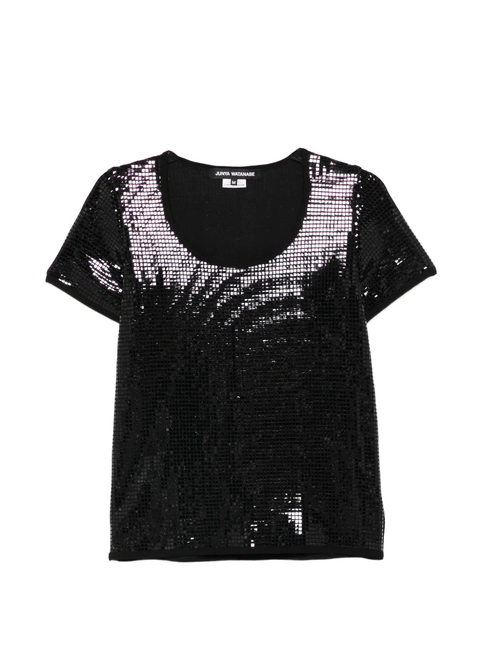 Junya Watanabe sequin-embellishment T-shirt - Nero