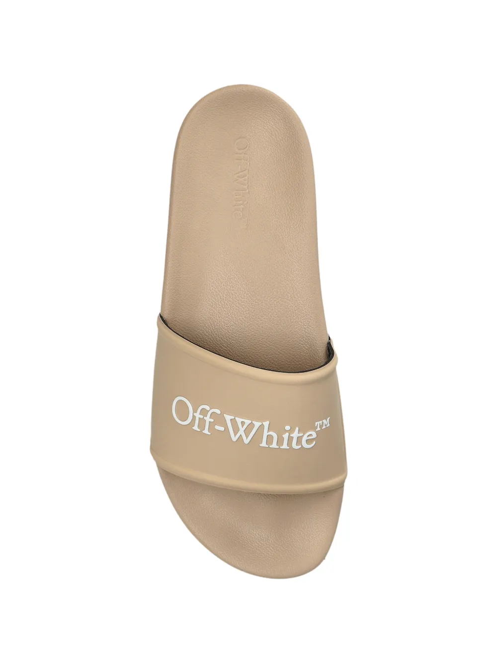 Off-White Slippers met logo-reliëf Beige