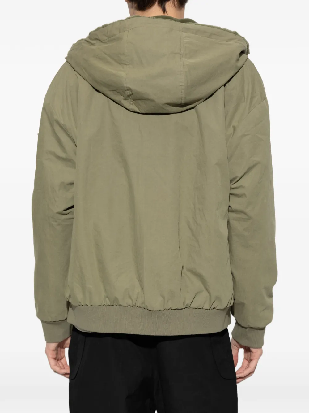 Moose Knuckles Roland Reversible Bunny jack met capuchon en logopatch Groen