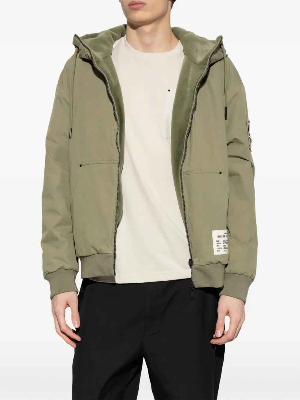  Moose Knuckles Roland Reversible Bunny Hooded Logo-patch Jacket - Green 