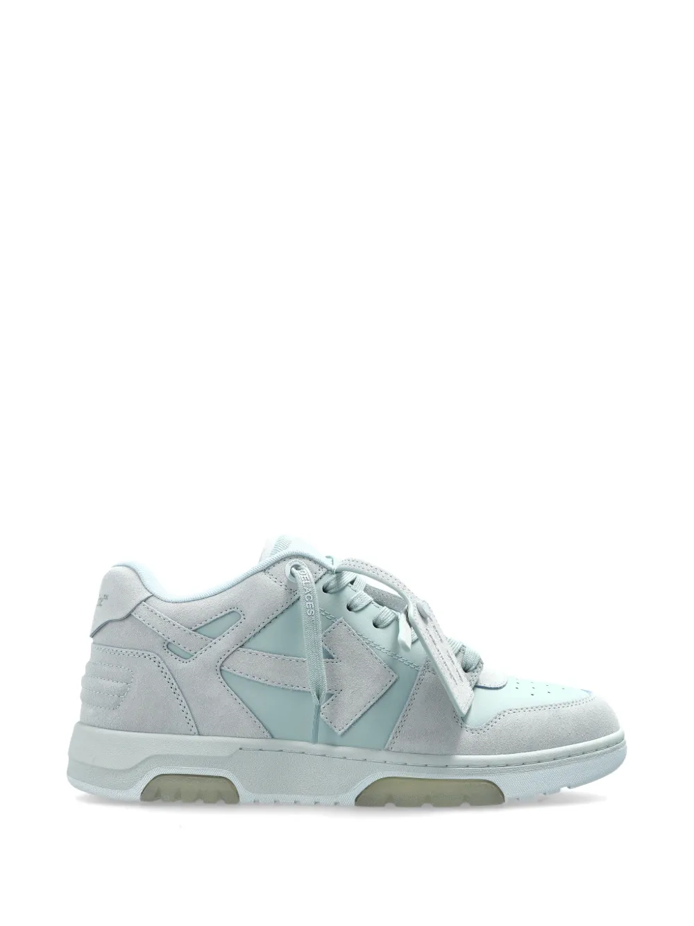 Off-White Out of Office suede arrow-appliqué sneakers Blauw