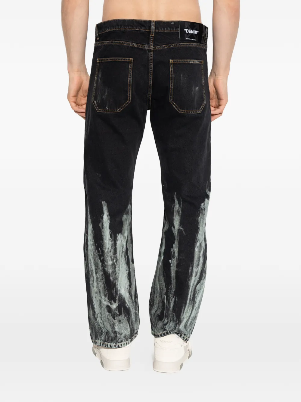 Off-White Jeans met grafische print Zwart