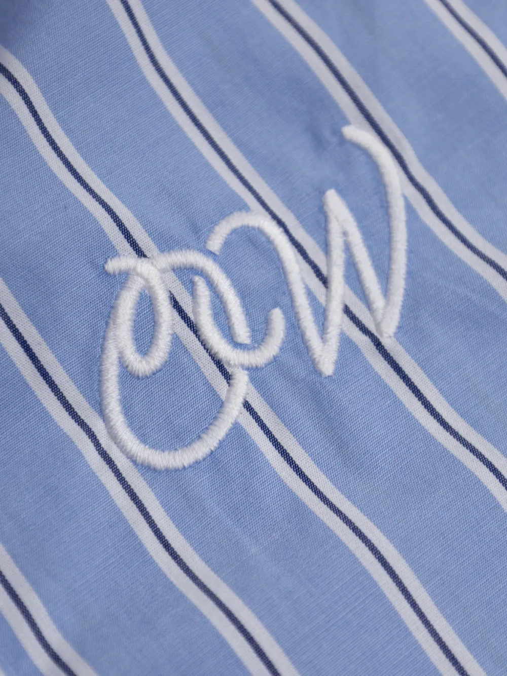 Off-White Kids Gestreepte jurk met plooien Blauw