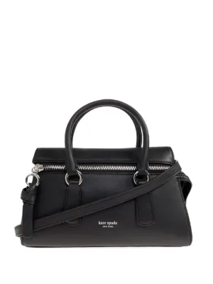 Michael Michael Kors logo-pendant Leather Tote Bag | Black
