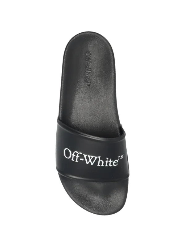 Off-White Bookish Logo Slides | Black | FARFETCH display picture 1