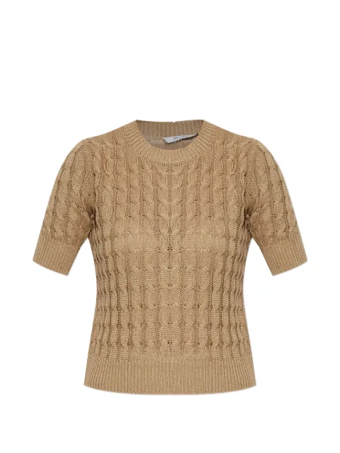 Max Mara short-sleeve cable-knit top