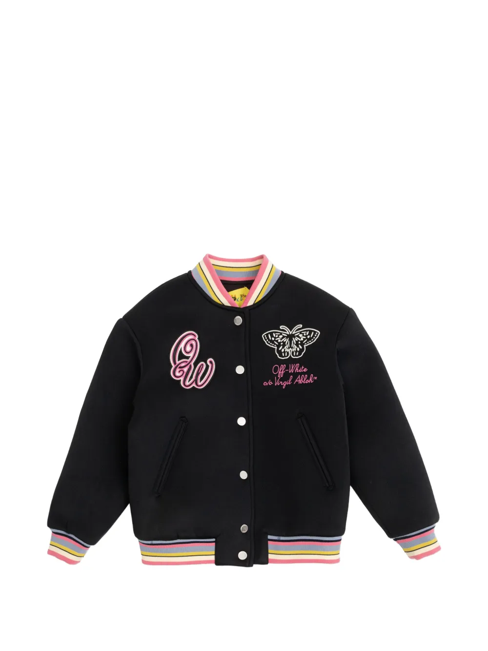 Off-White Kids embroidered jacket - Nero