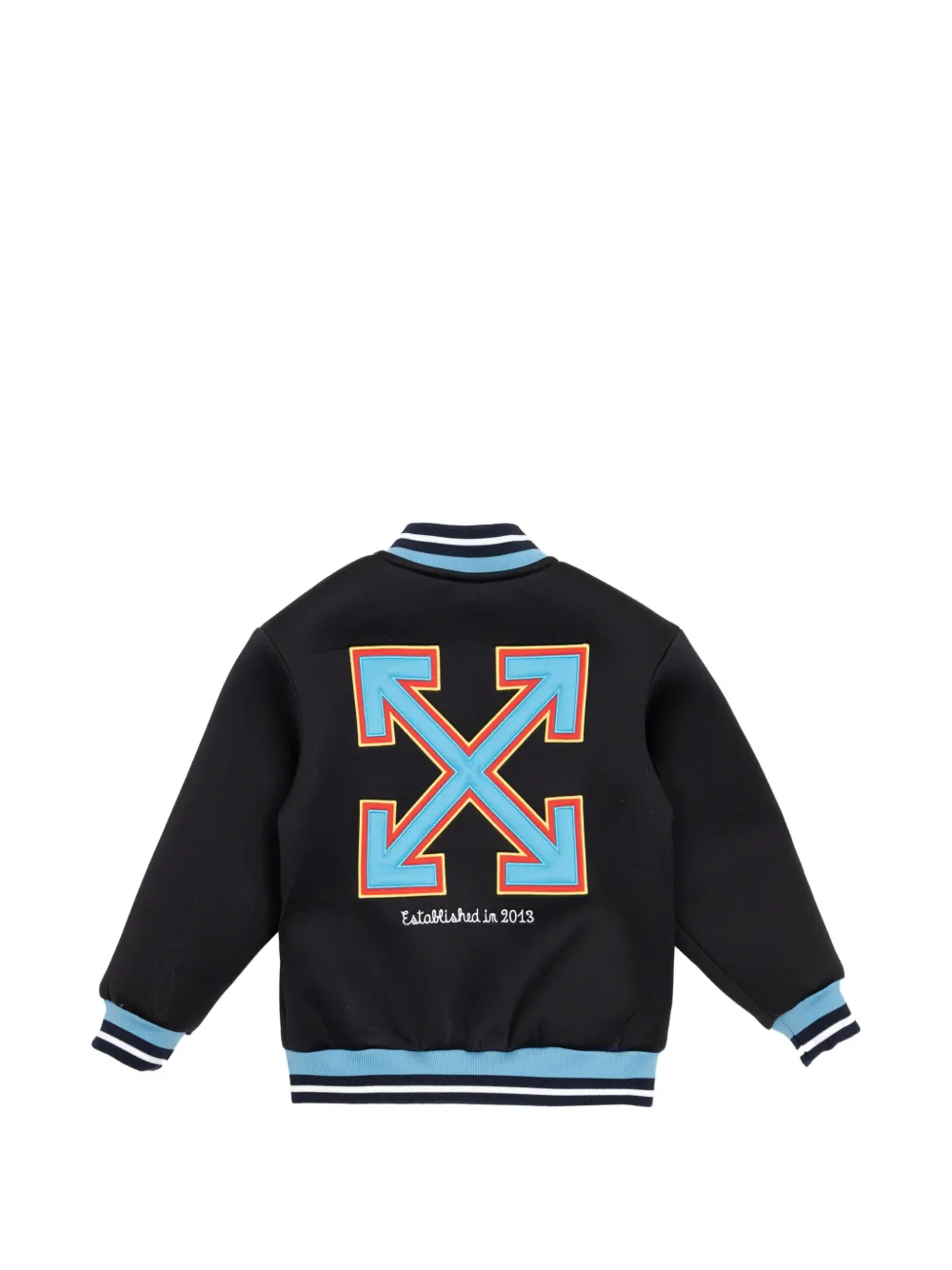 Off-White Kids x Virgil Abloh bomberjack met gestreept detail Blauw