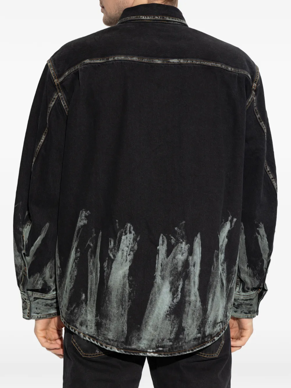 Off-White Shirtjack met opgestikte zak Zwart