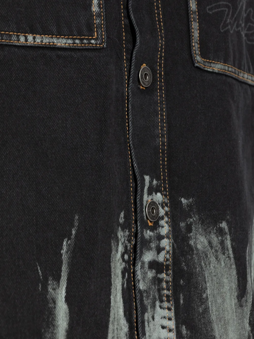Off-White Shirtjack met opgestikte zak Zwart