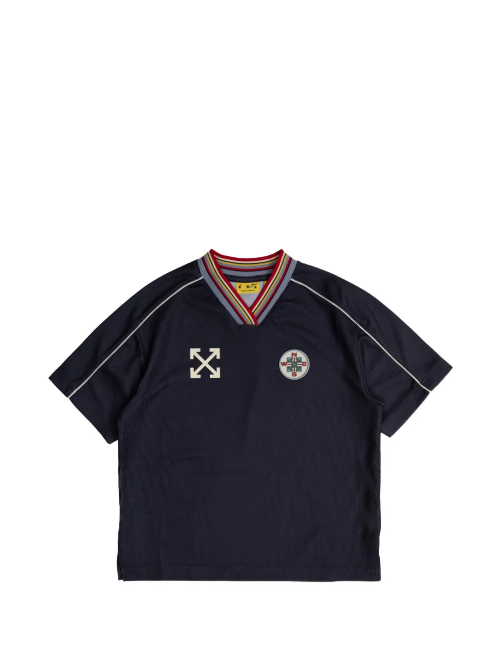 Off-White Kids logo short-sleeve T-shirt - Blu