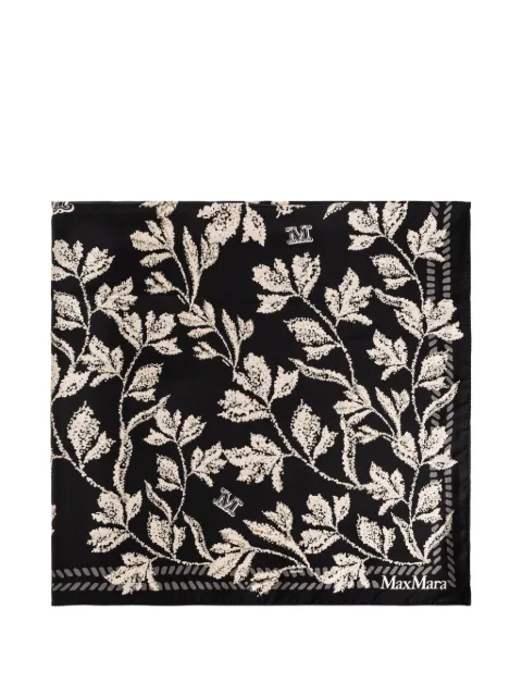 Max Mara leaf-print scarf