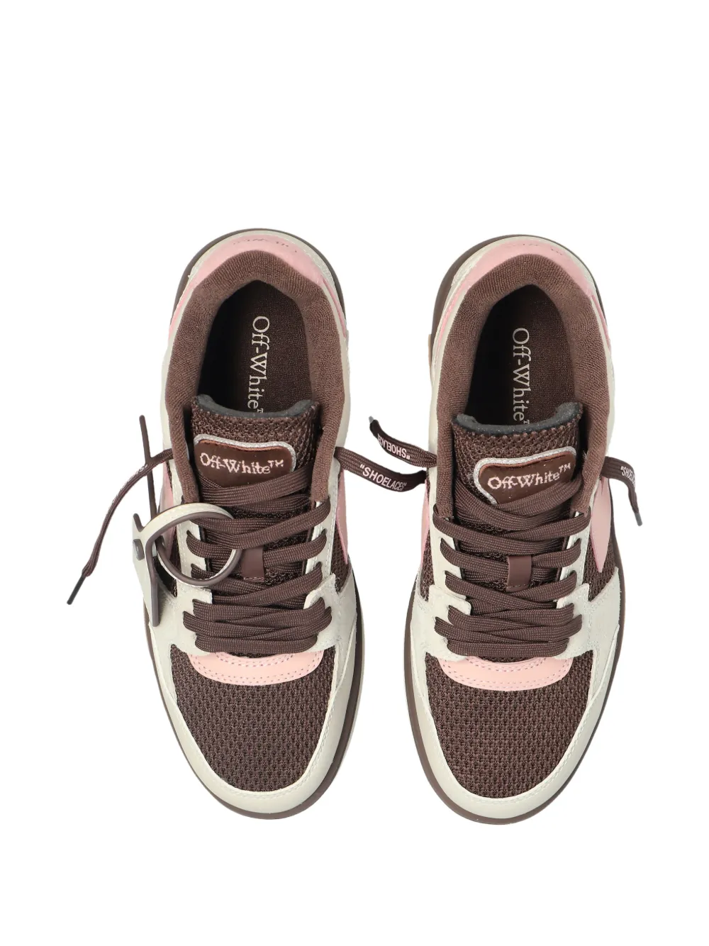 Off-White Out of Office arrow-motif panelled sneakers Bruin
