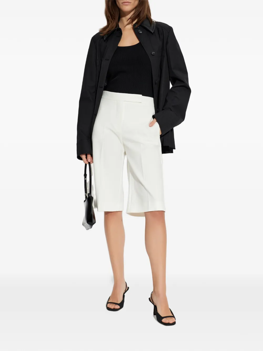 Max Mara Geribbelde top Zwart