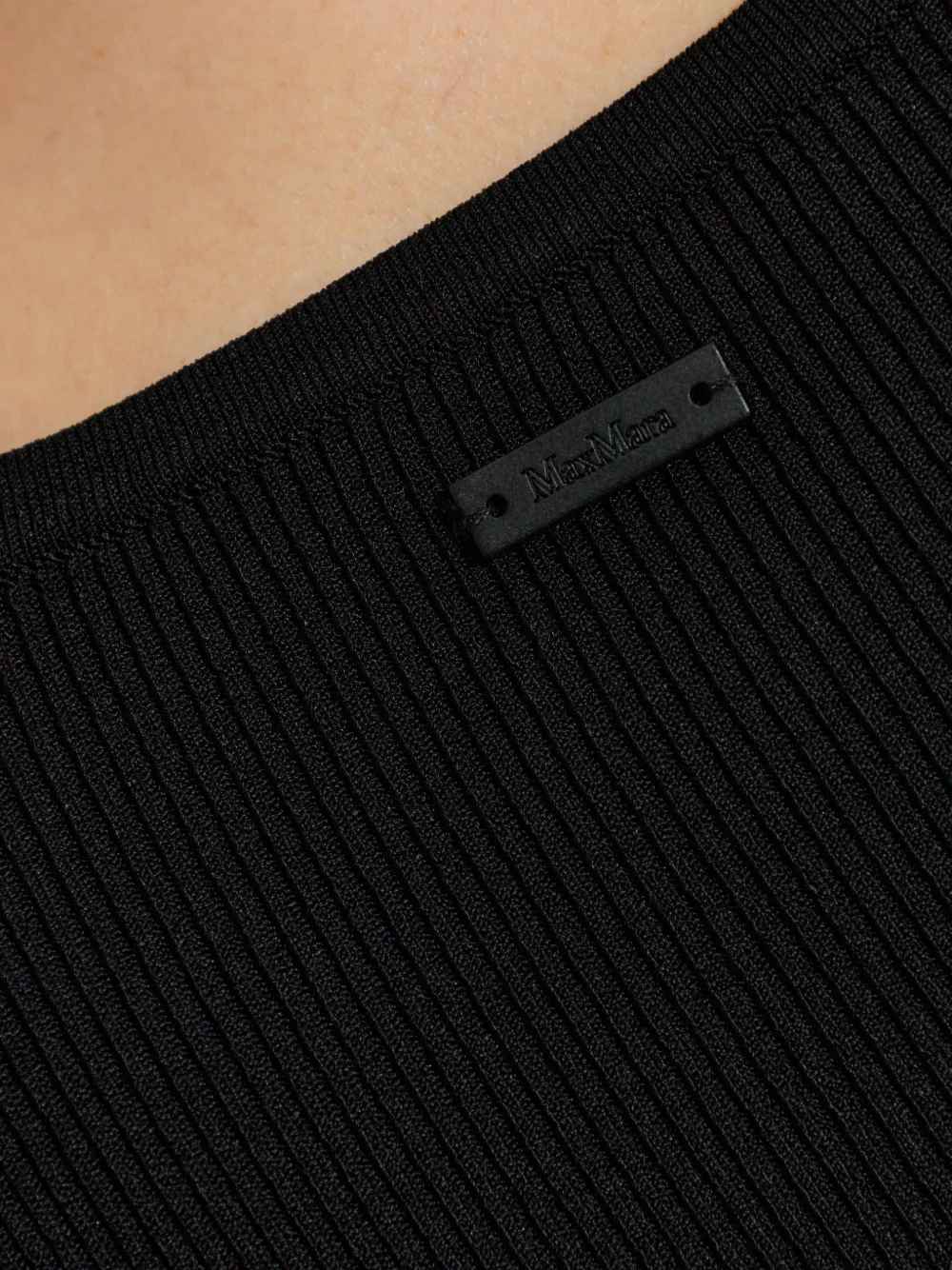 Max Mara Geribbelde top Zwart