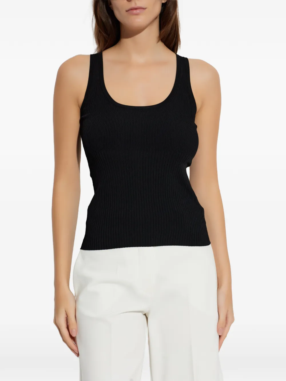 Max Mara Geribbelde top Zwart