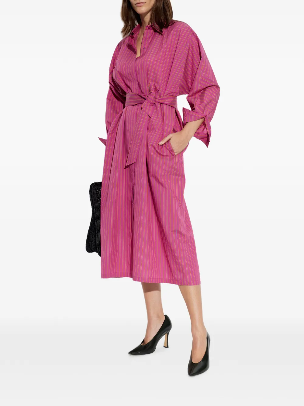 Max Mara Gestreepte jurk Roze