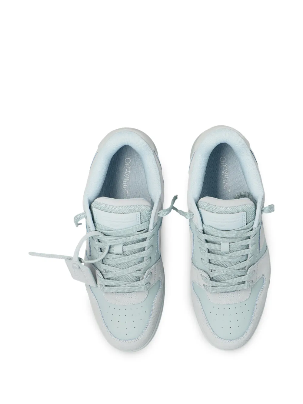 Off-White Our Office sneakers met Arrow-patroon Blauw