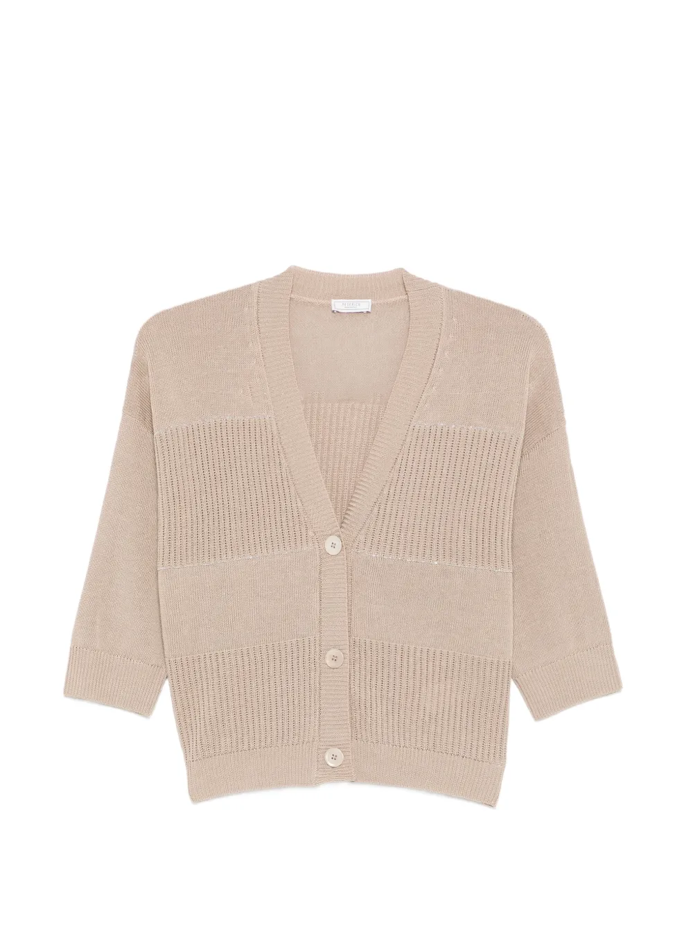 Peserico V-neck ribbed cardigan - Toni neutri