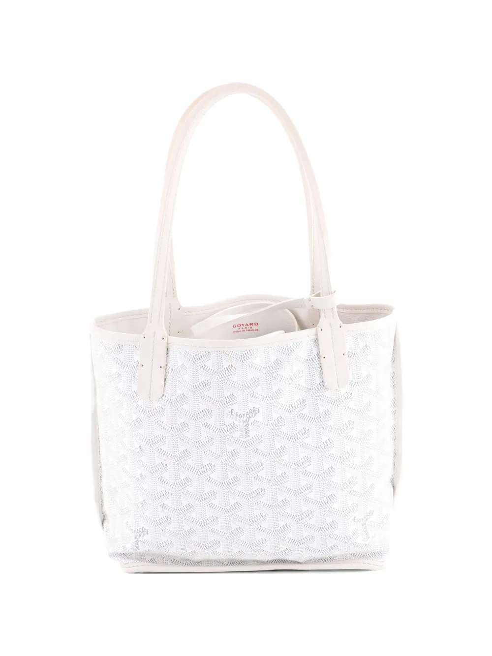 Goyard Pre-Owned Anjou Reversible Tote Coated Canvas Mini satchel - Bianco