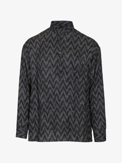 Giorgio Armani zigzag buttoned shirt