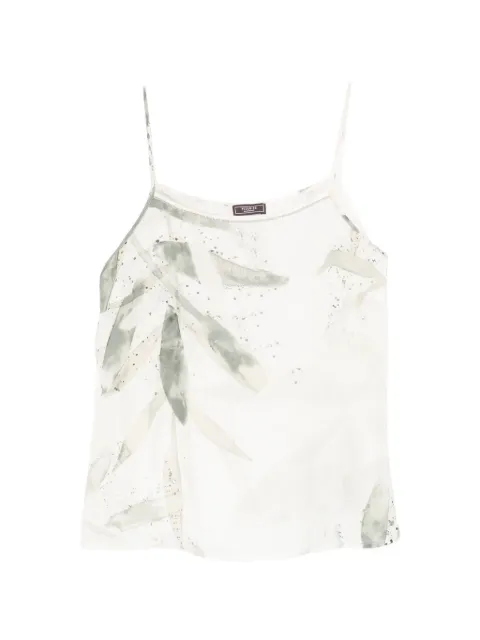 Peserico top med bladtryk