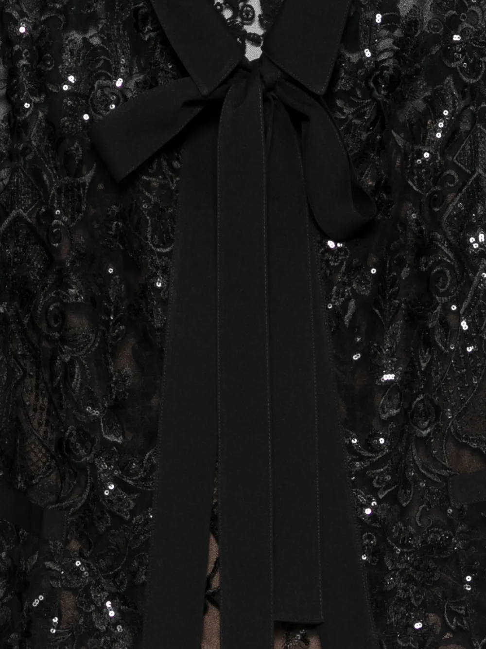 Elie Saab Top verfraaid met pailletten Zwart