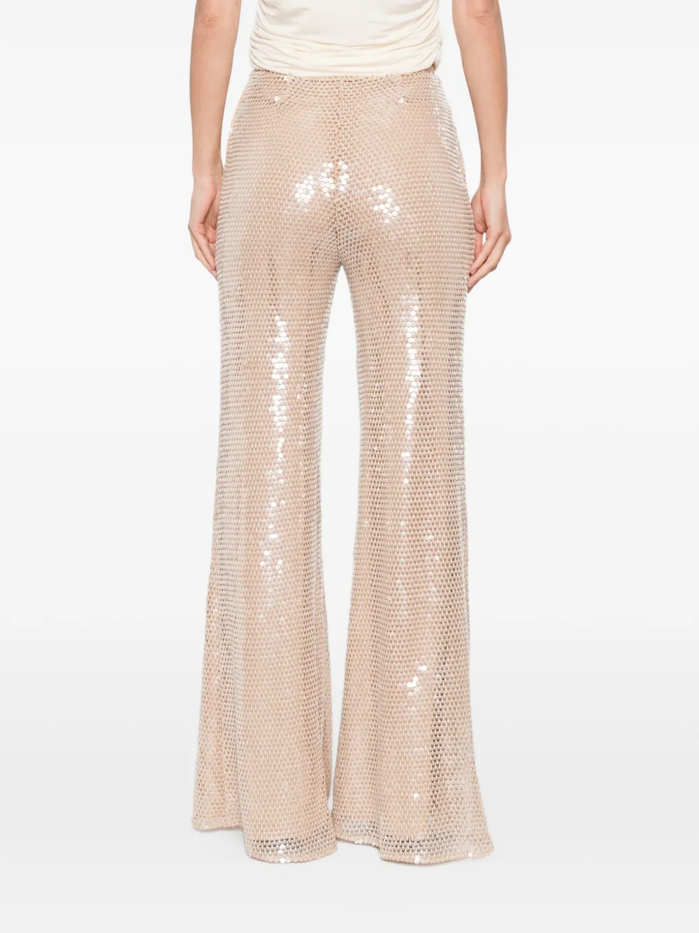 Elie Saab Broek met pailletten Beige