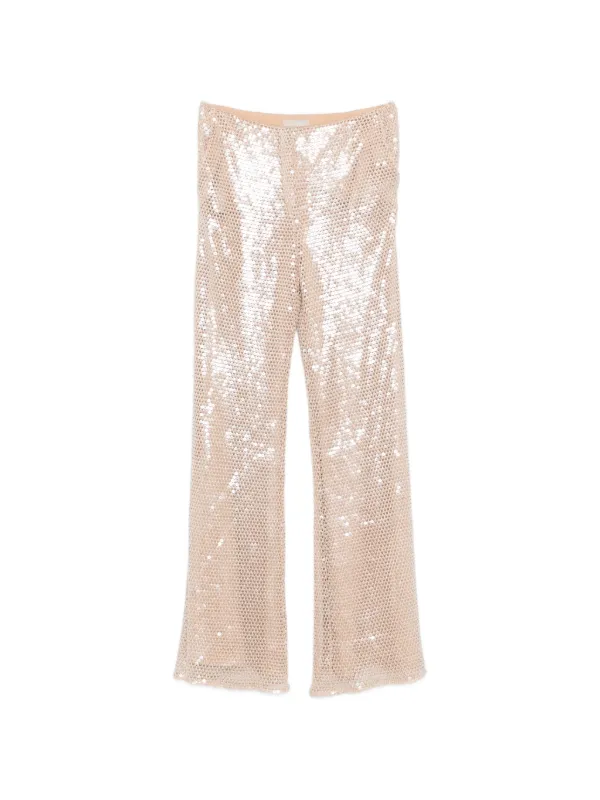 Elie Saab Sequin Trousers in Neutrals