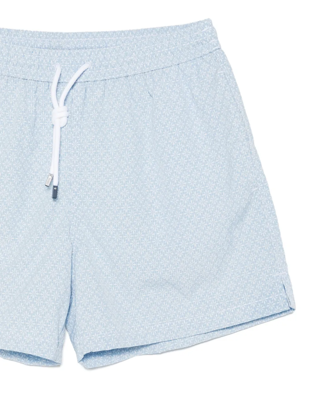  Fedeli Madeira Sakar-patterned Swim Shorts - Blue 