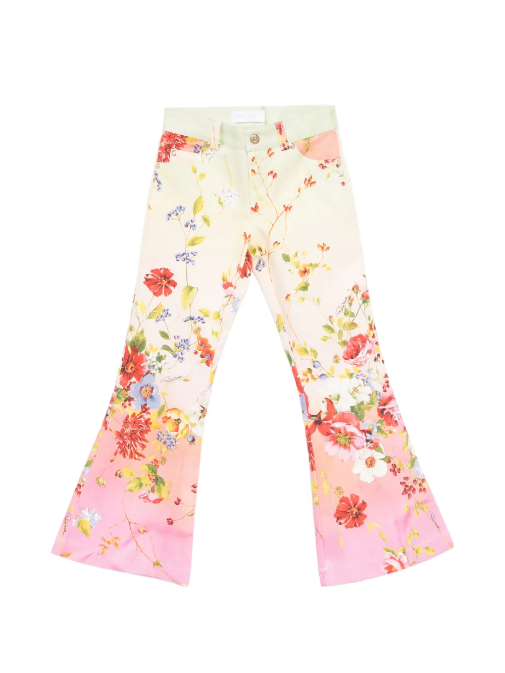 Roberto Cavalli Junior floral trousers - Toni neutri