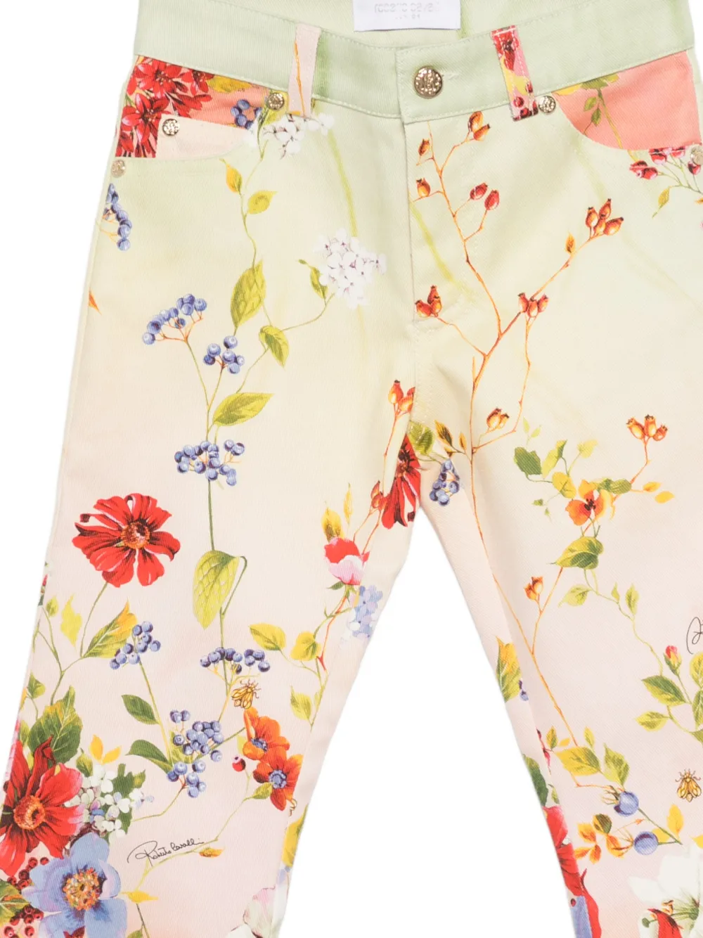  Roberto Cavalli Junior Floral Trousers - Neutrals 
